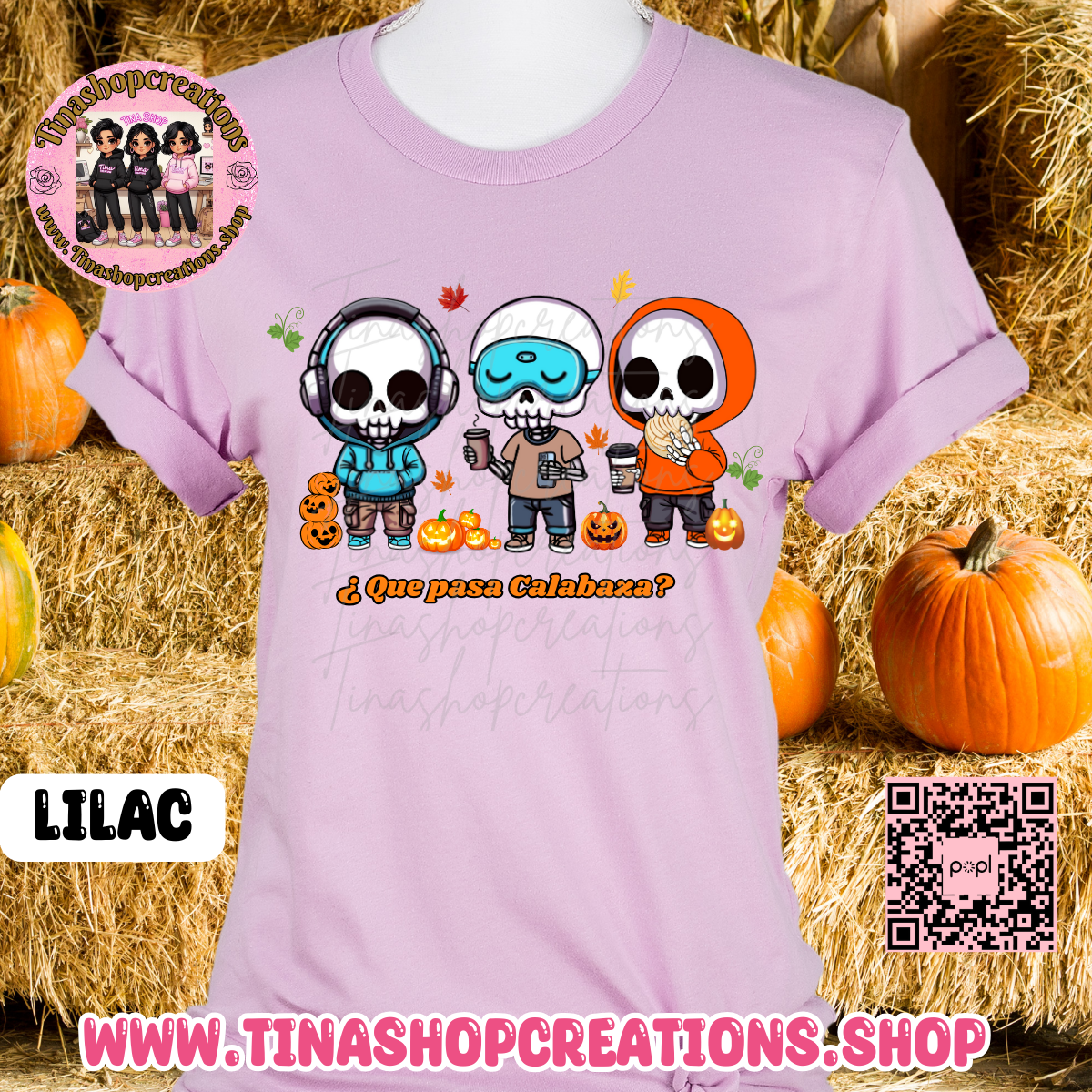 Gorro fantasma con hojas de otoño y calabaza: ropa acogedora de otoño para los amantes de las especias de calabaza, las especias de calabaza y las vibraciones de otoño.