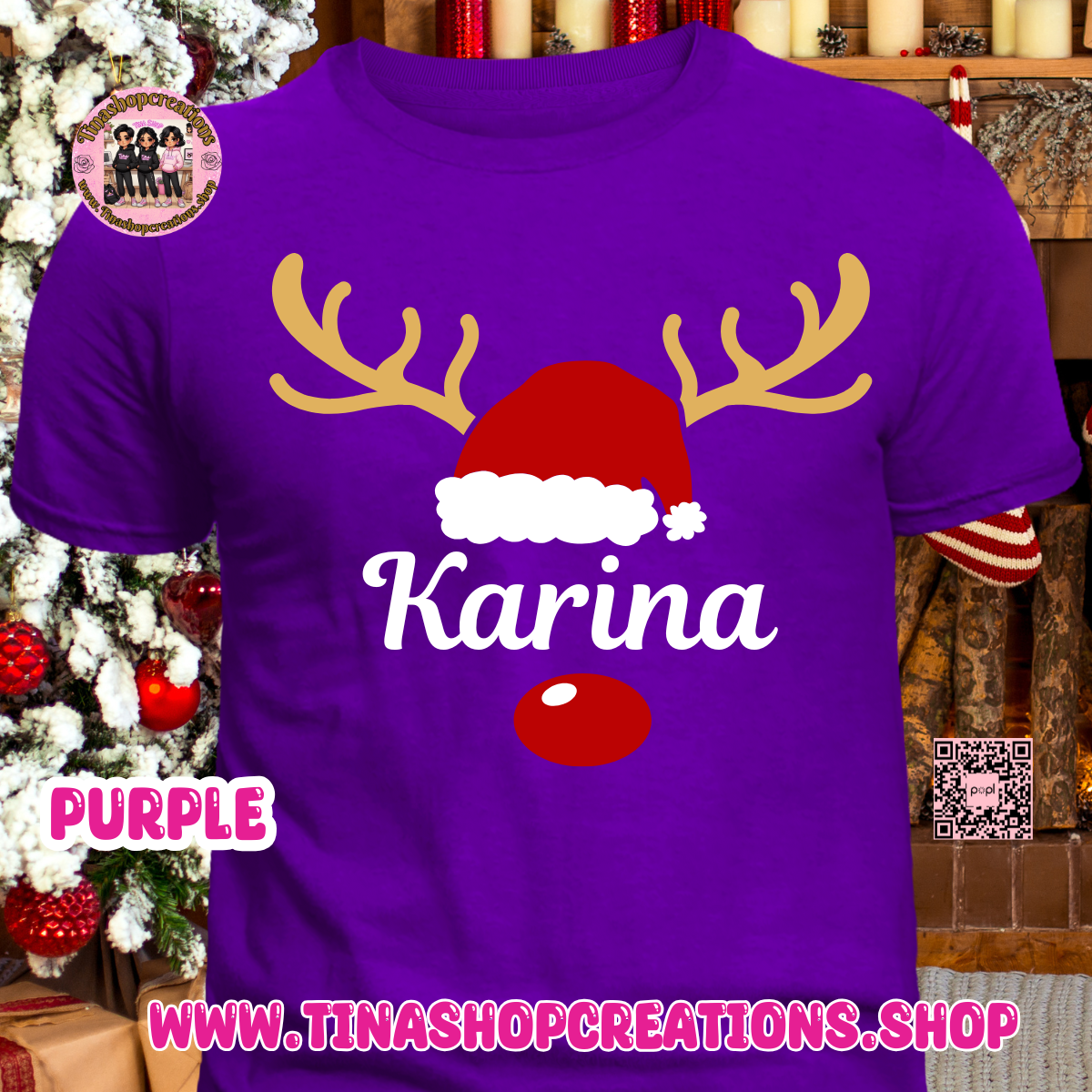 Reindeer Family Matching Christmas Shirts- Custom Shirts