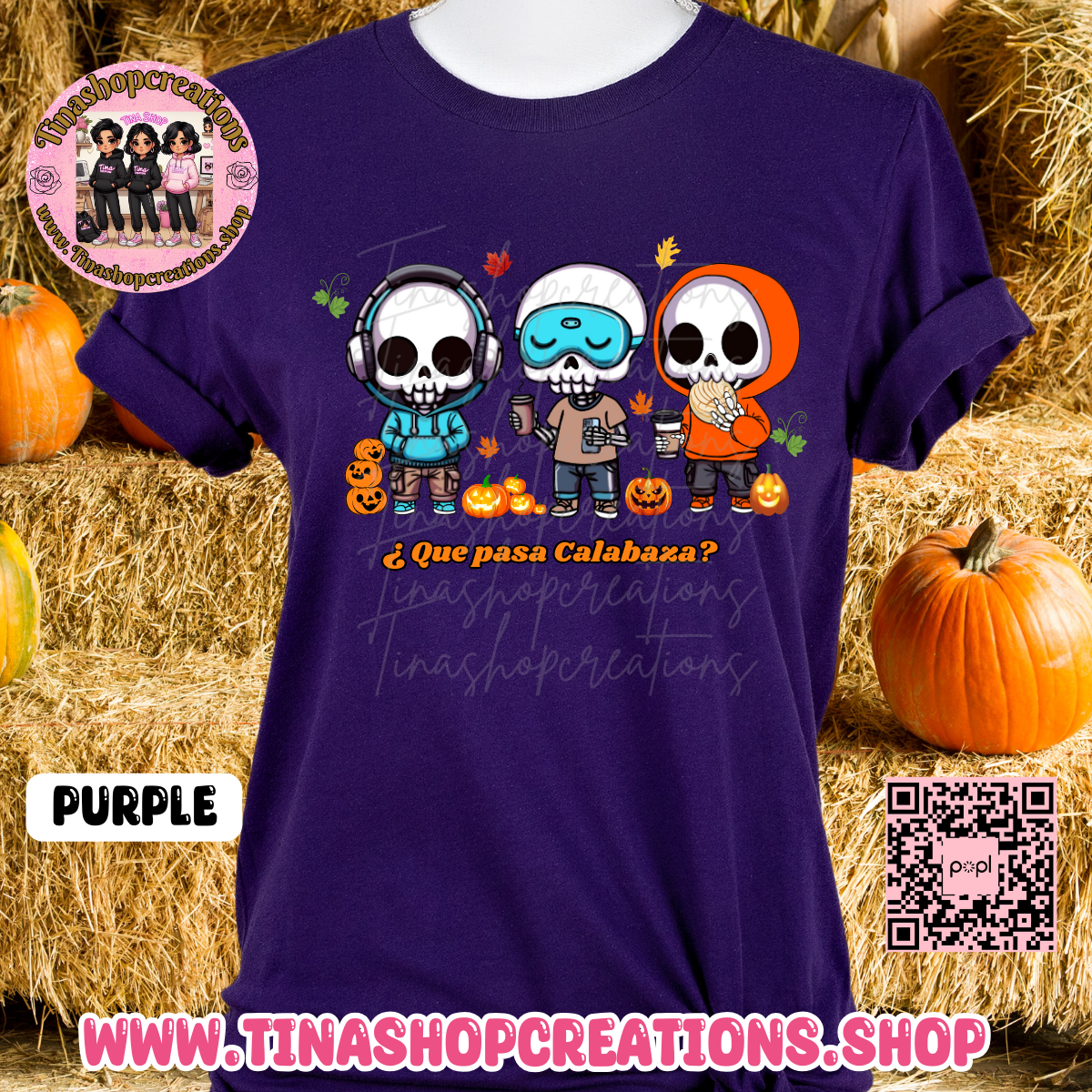 Gorro fantasma con hojas de otoño y calabaza: ropa acogedora de otoño para los amantes de las especias de calabaza, las especias de calabaza y las vibraciones de otoño.