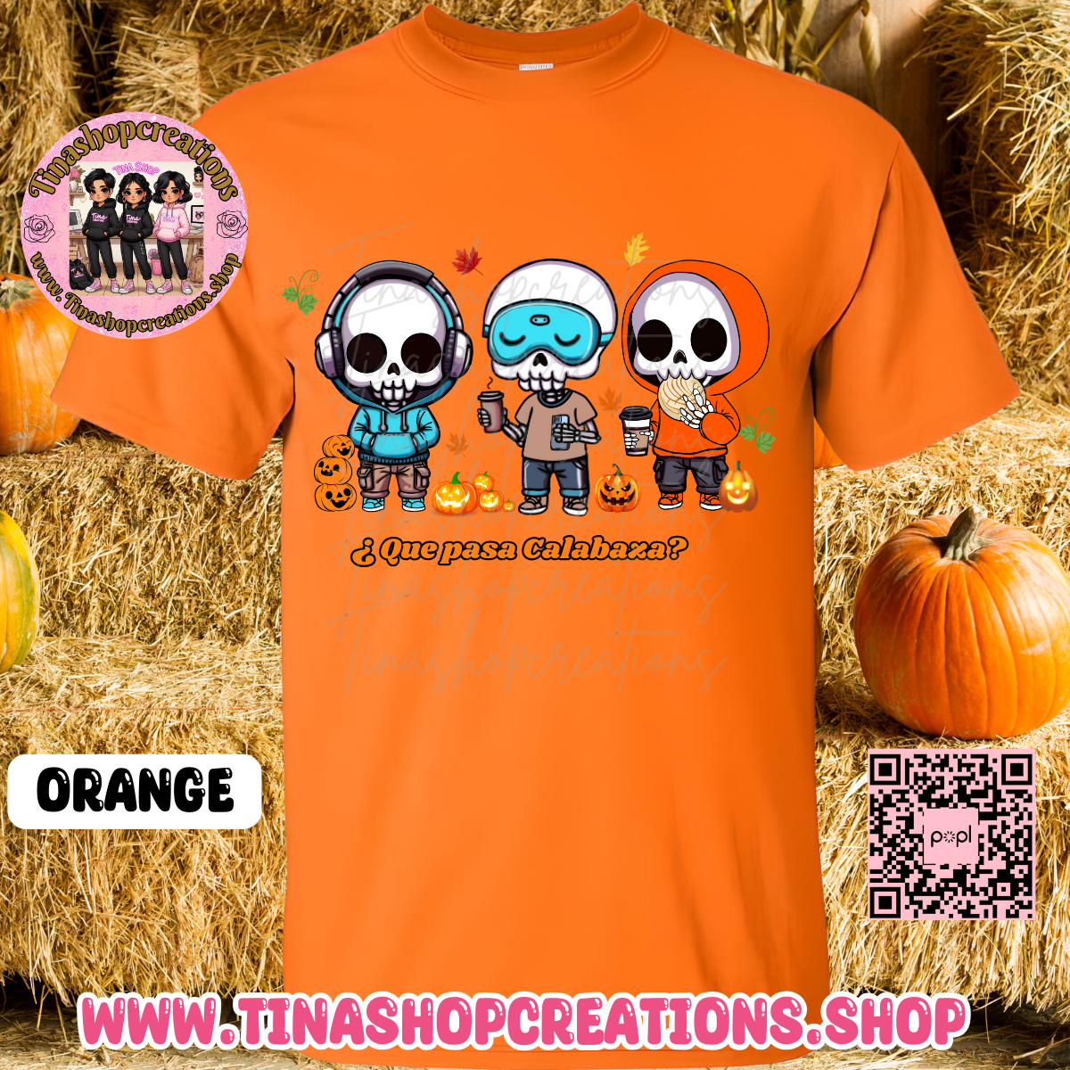 Gorro fantasma con hojas de otoño y calabaza: ropa acogedora de otoño para los amantes de las especias de calabaza, las especias de calabaza y las vibraciones de otoño.