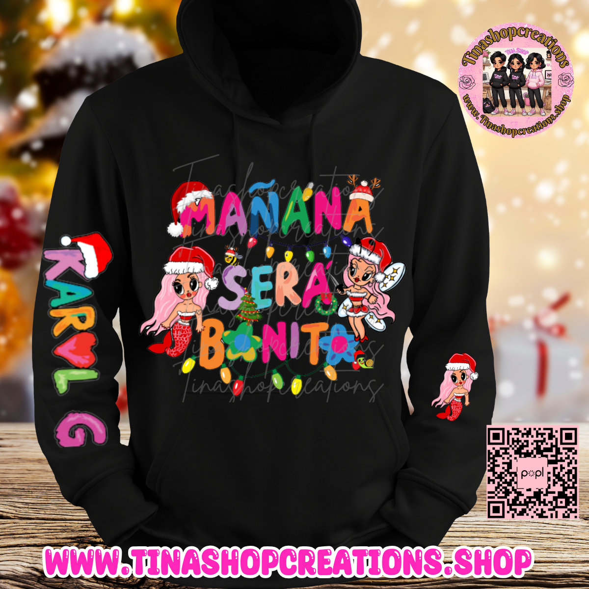 Merry Christmas Apparel - Inspirado en el álbum Mañana Será Bonito de Karol G - Camiseta navideña, sudadera, sudadera con capucha