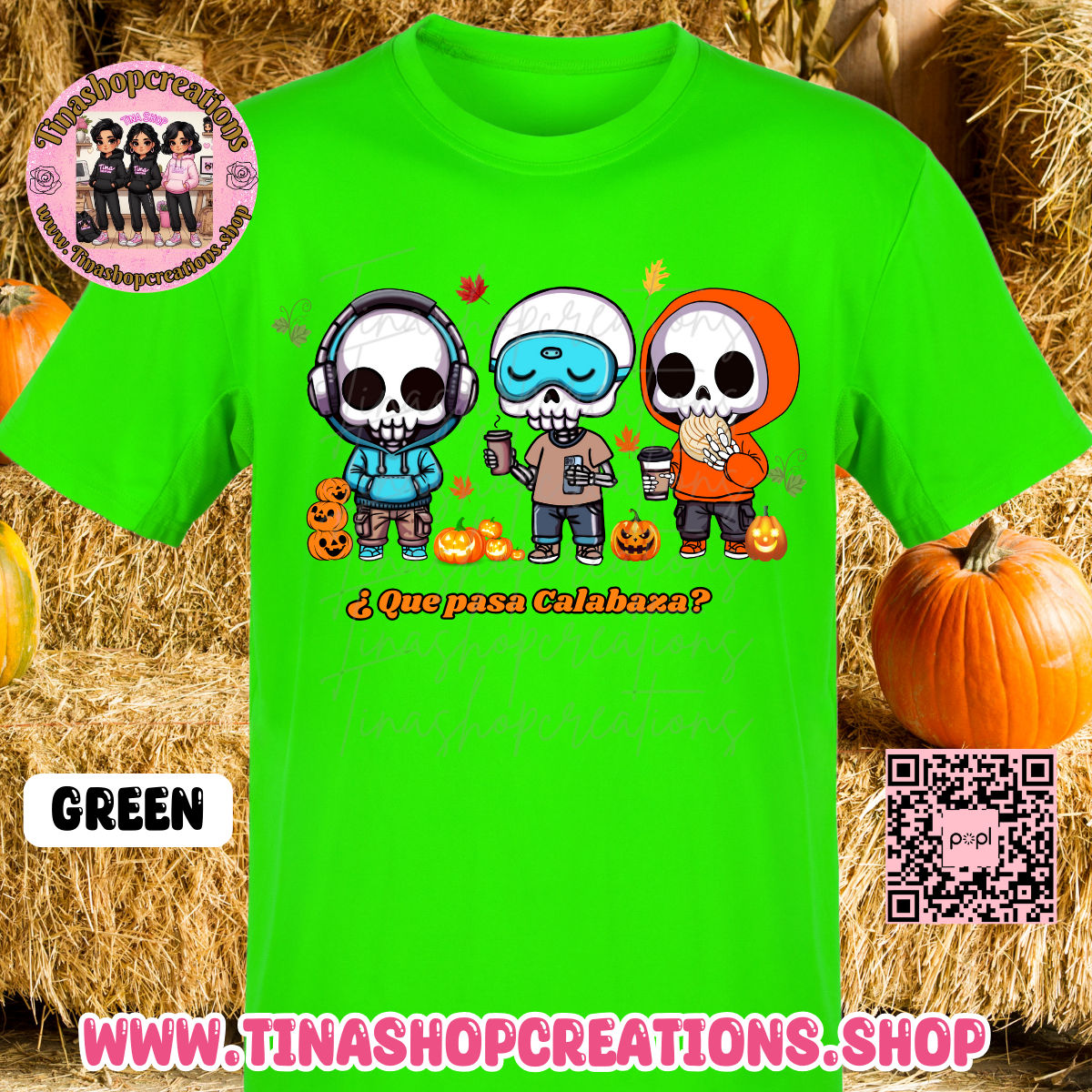 Gorro fantasma con hojas de otoño y calabaza: ropa acogedora de otoño para los amantes de las especias de calabaza, las especias de calabaza y las vibraciones de otoño.