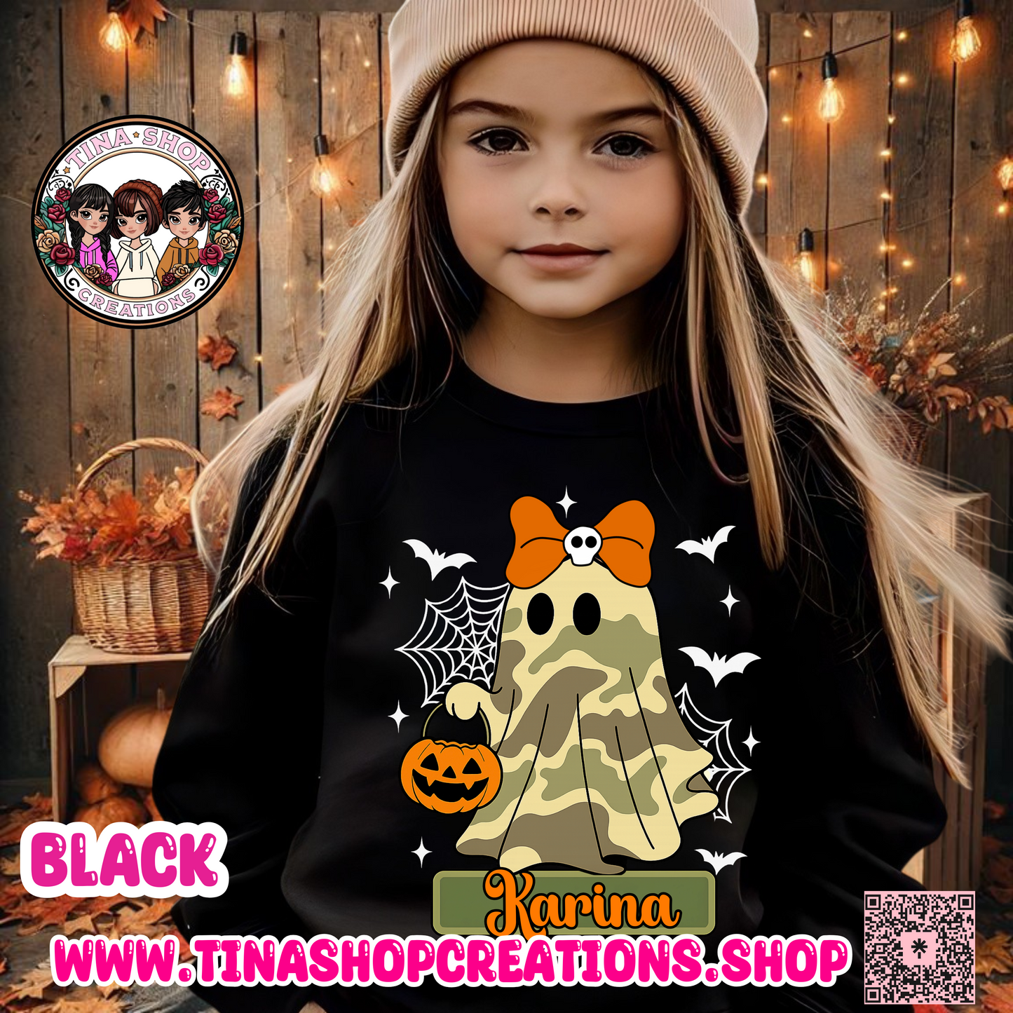 Personalized Camo Ghost Halloween