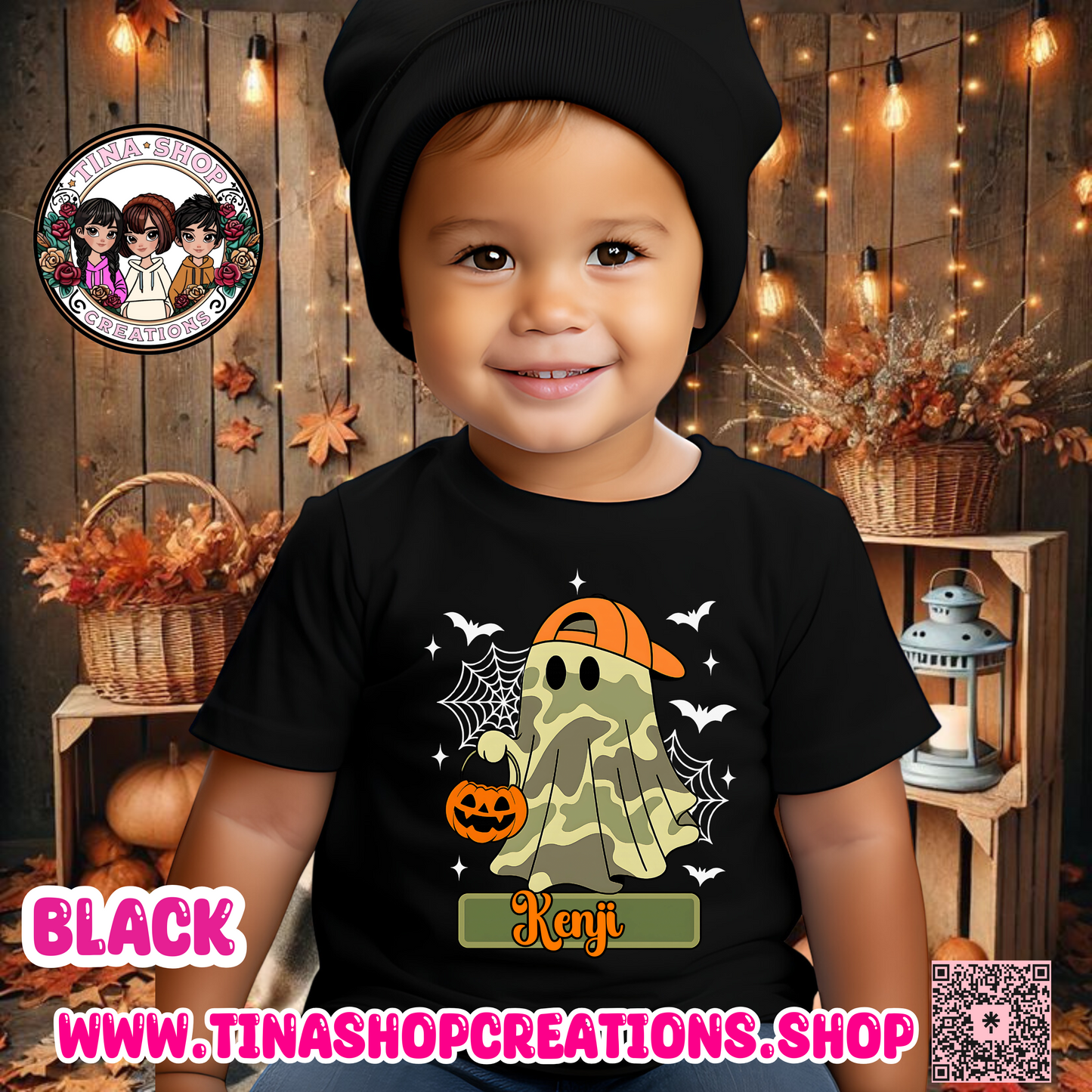 Personalized Camo Ghost Halloween Shirt