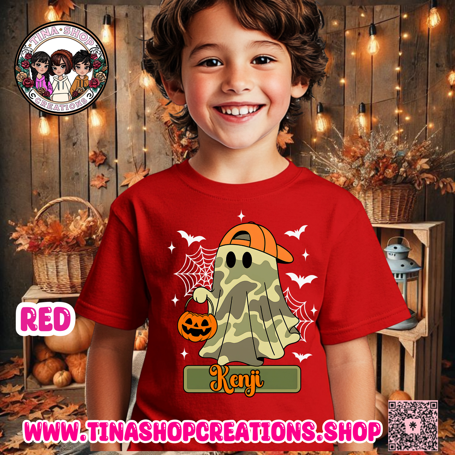 Personalized Camo Ghost Halloween