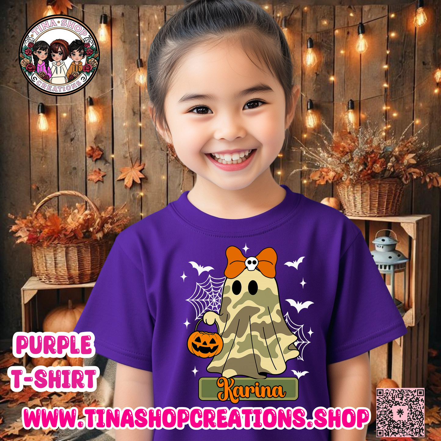 Personalized Camo Ghost Halloween