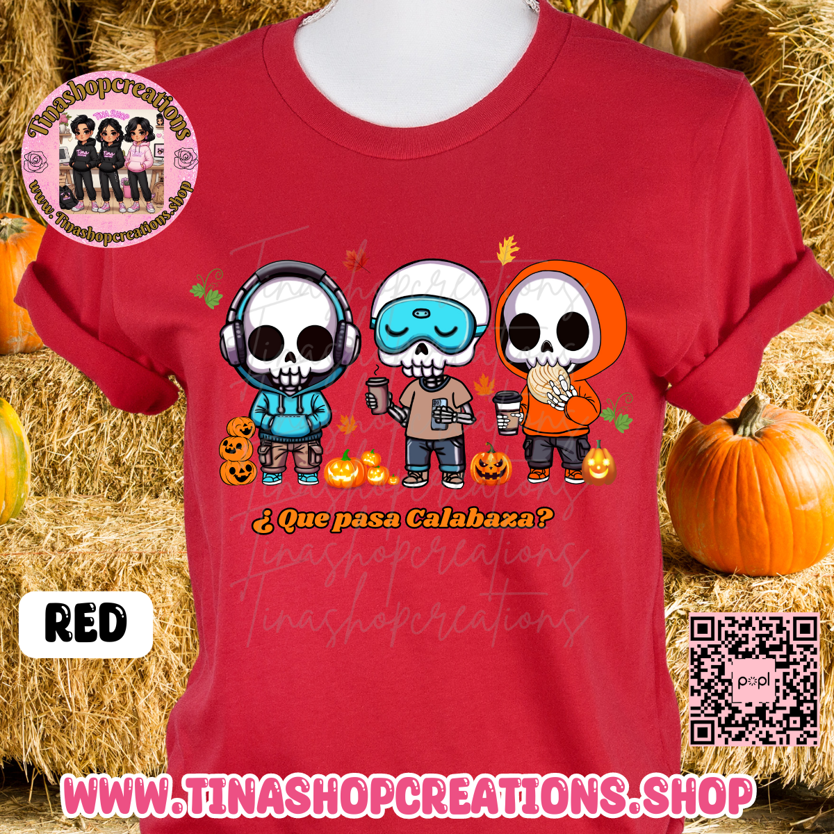 Gorro fantasma con hojas de otoño y calabaza: ropa acogedora de otoño para los amantes de las especias de calabaza, las especias de calabaza y las vibraciones de otoño.