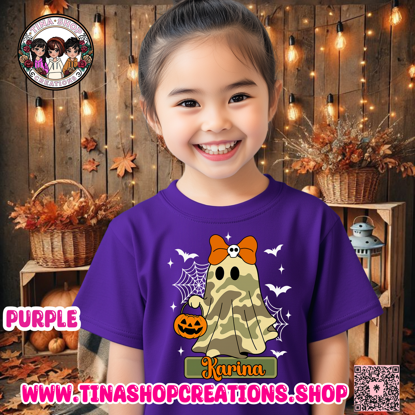 Personalized Camo Ghost Halloween Shirt