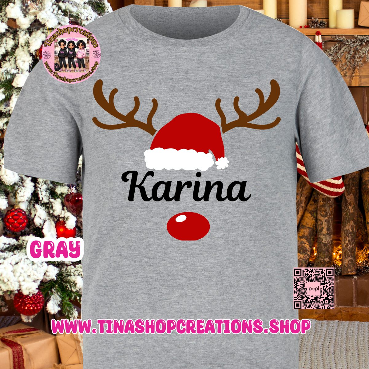 Reindeer Family Matching Christmas Shirts- Custom Shirts