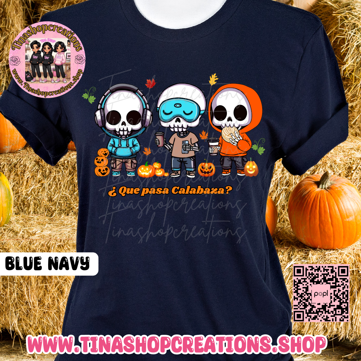 Gorro fantasma con hojas de otoño y calabaza: ropa acogedora de otoño para los amantes de las especias de calabaza, las especias de calabaza y las vibraciones de otoño.