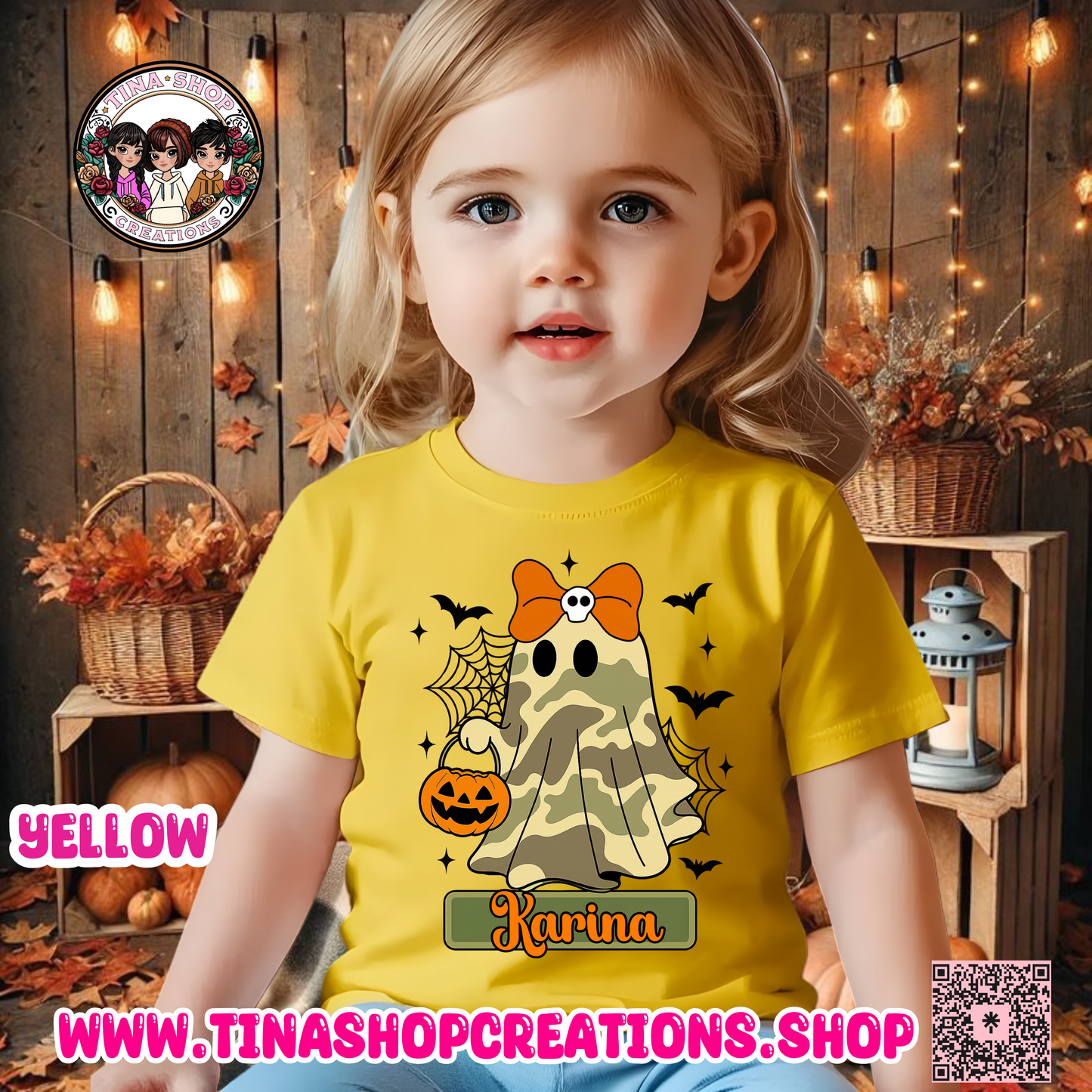 Personalized Camo Ghost Halloween Shirt