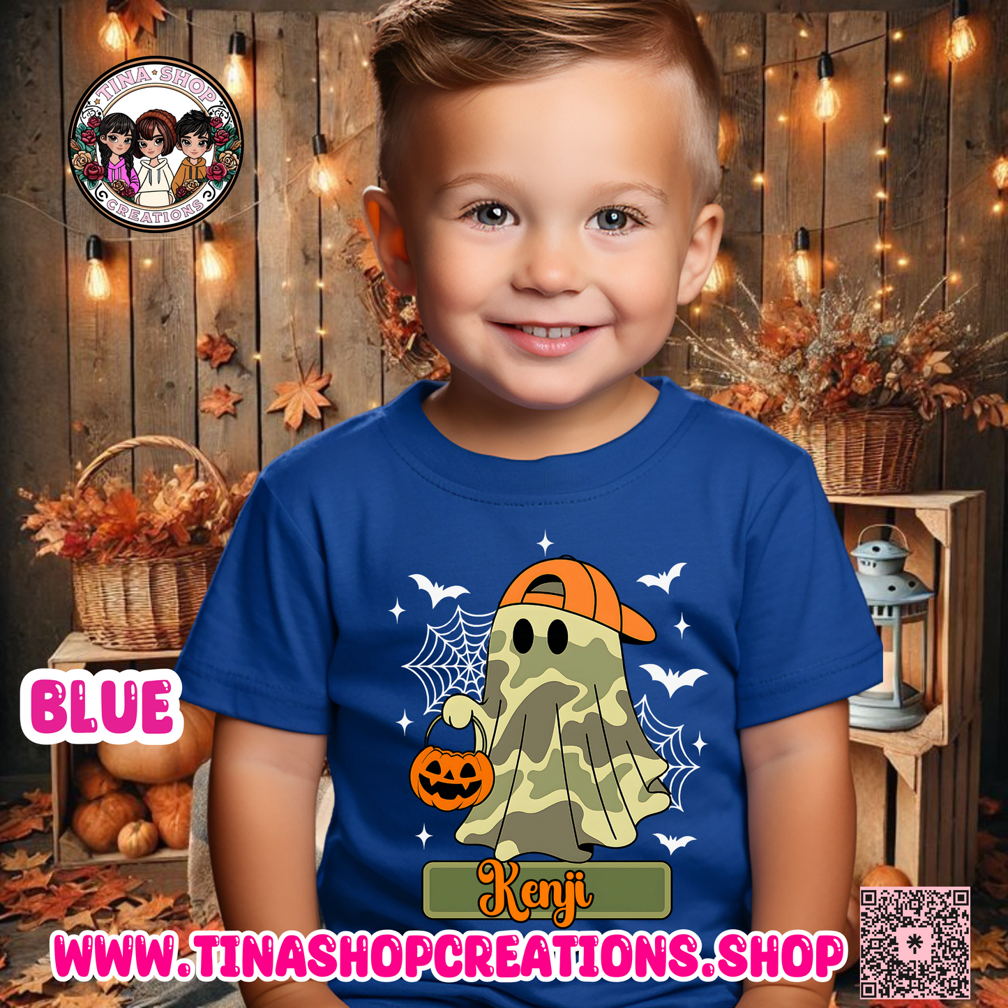 Personalized Camo Ghost Halloween Shirt
