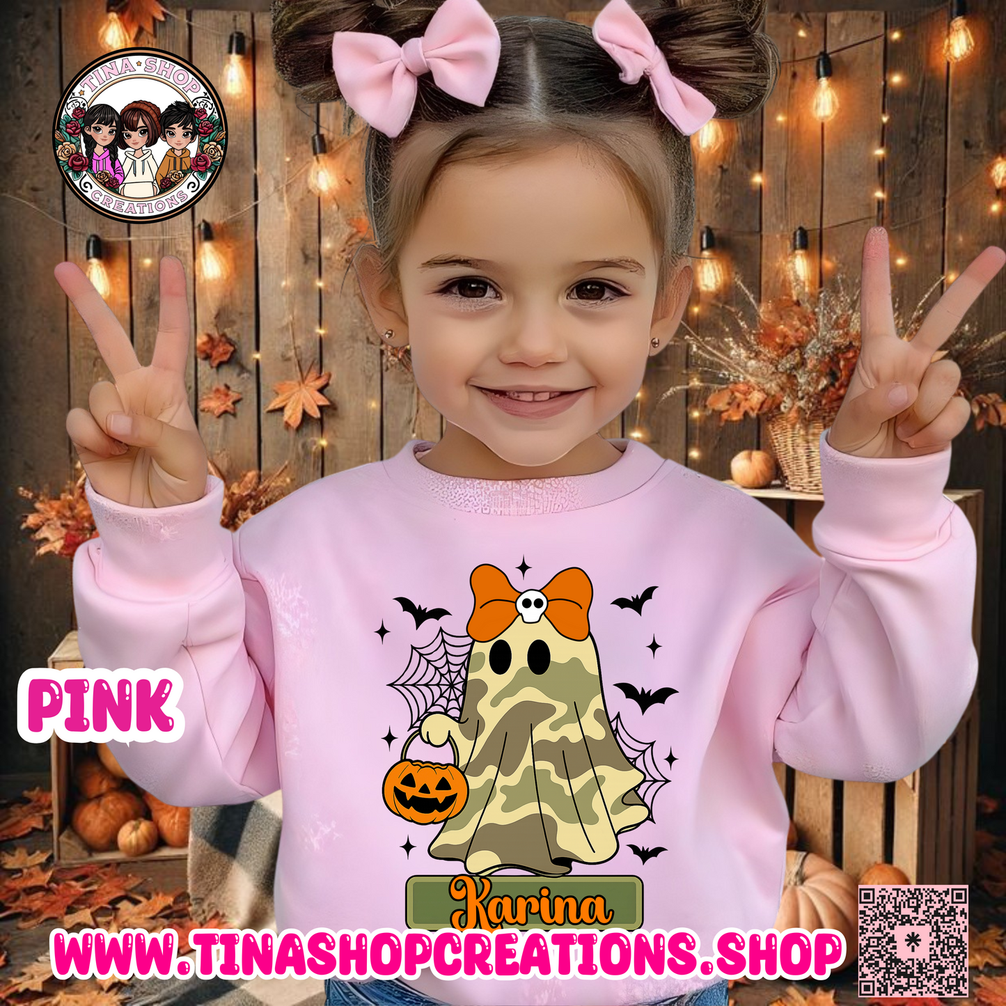 Personalized Camo Ghost Halloween