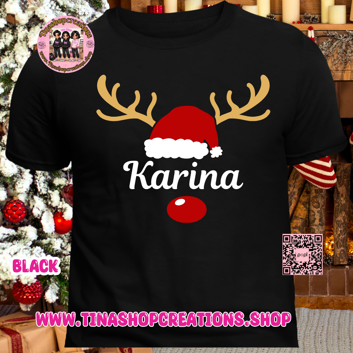 Reindeer Family Matching Christmas Shirts- Custom Shirts
