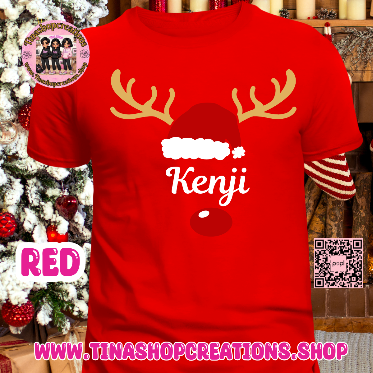 Reindeer Family Matching Christmas Shirts- Custom Shirts