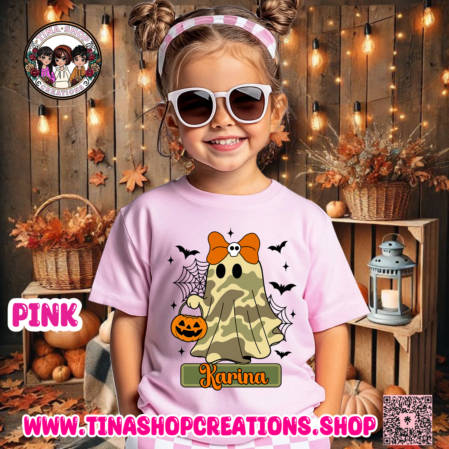 Personalized Camo Ghost Halloween Shirt