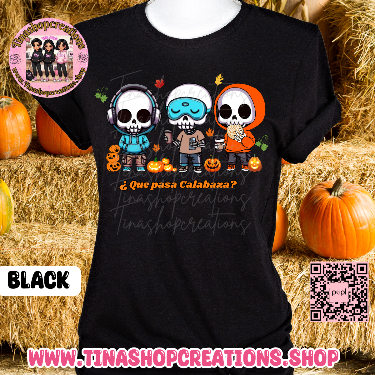 Gorro fantasma con hojas de otoño y calabaza: ropa acogedora de otoño para los amantes de las especias de calabaza, las especias de calabaza y las vibraciones de otoño.