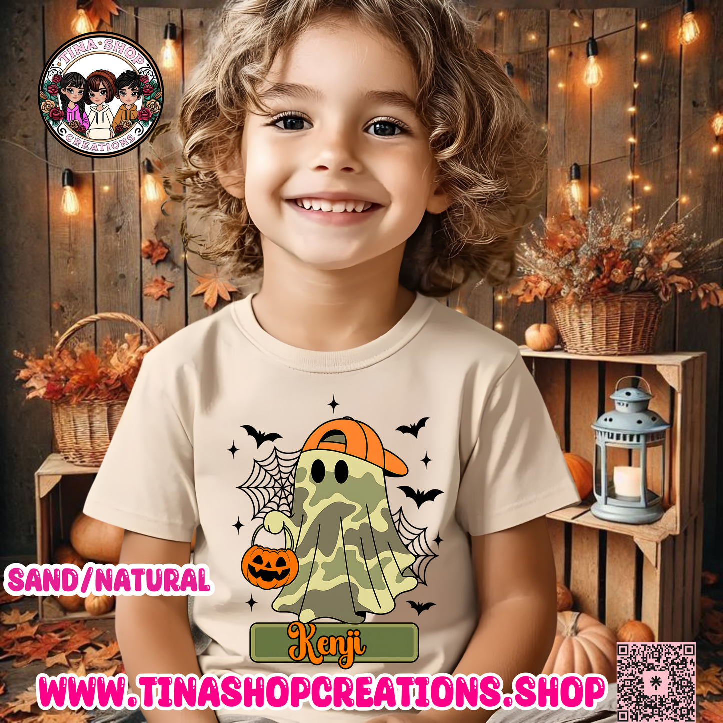 Personalized Camo Ghost Halloween Shirt