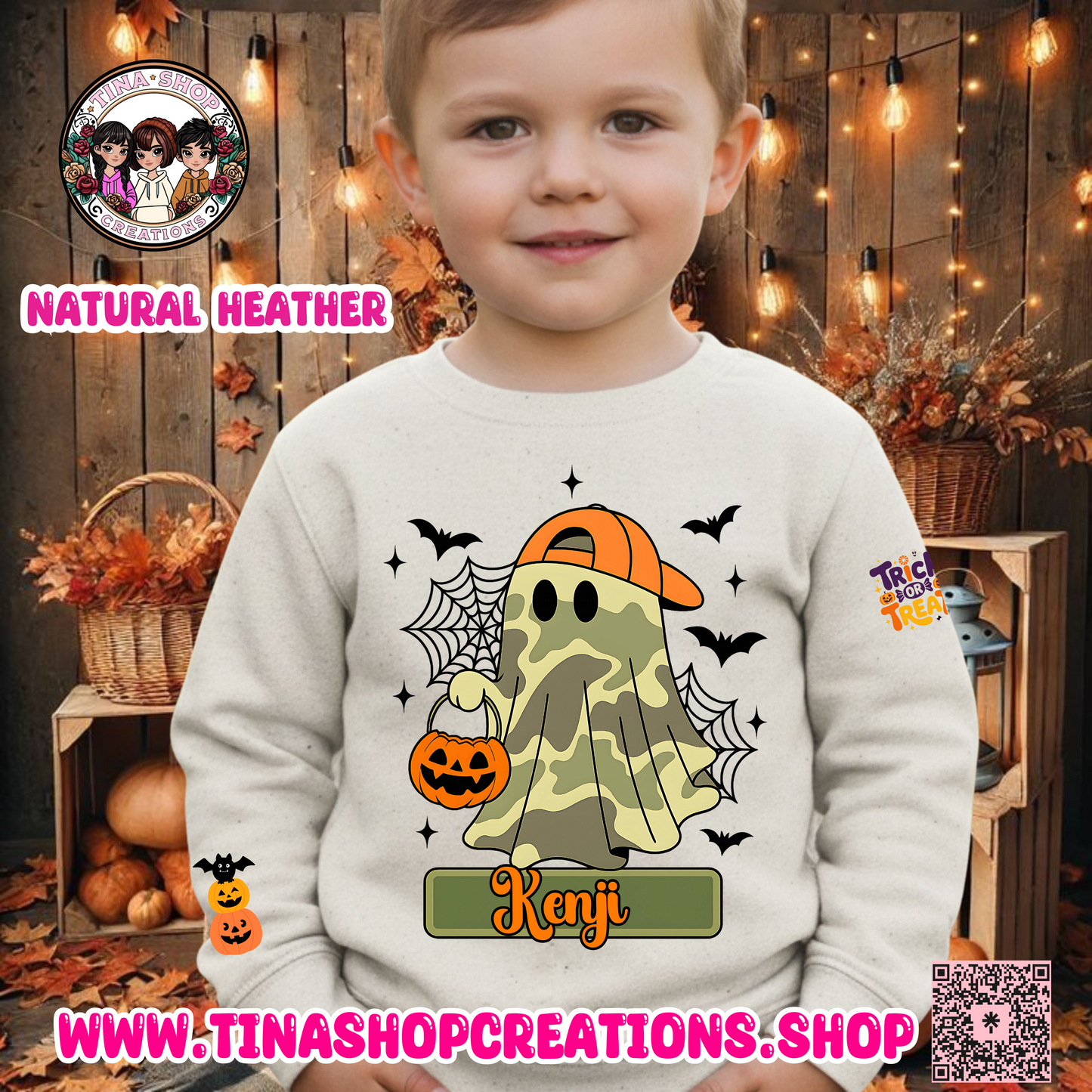 Personalized Camo Ghost Halloween