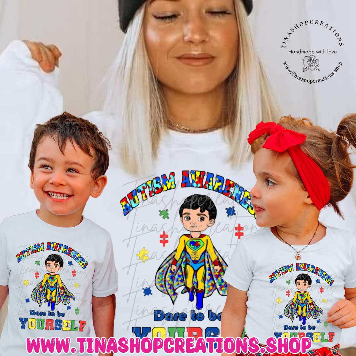Autism Awareness Superhero T-Shirt - Dare to be Yourself