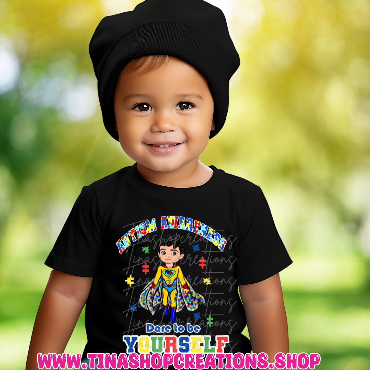 Autism Awareness Superhero T-Shirt - Dare to be Yourself