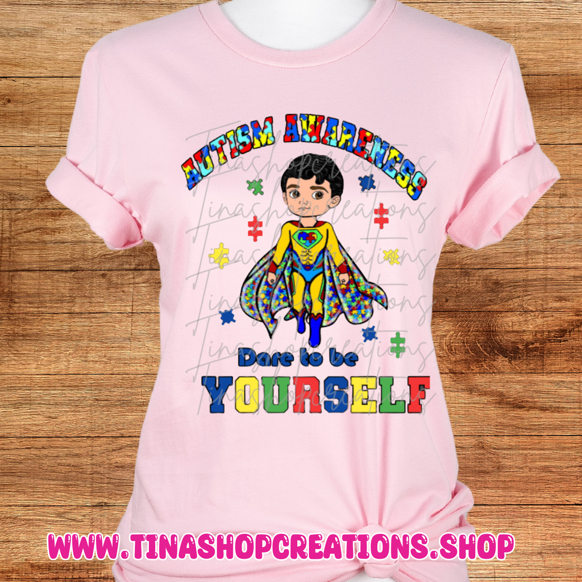 Autism Awareness Superhero T-Shirt - Dare to be Yourself