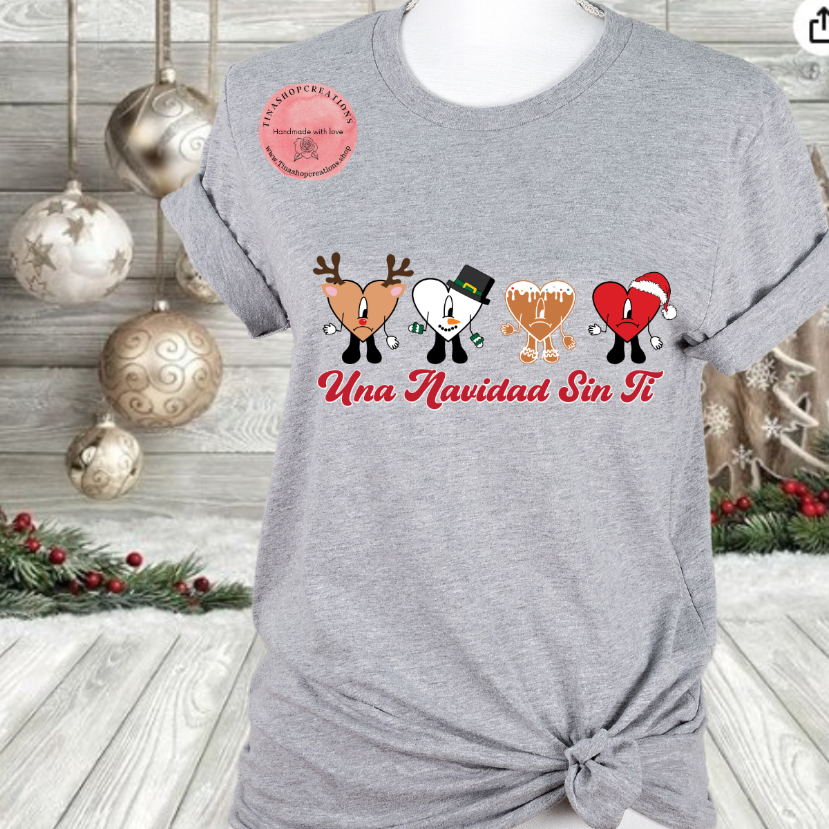 Bad Bunny Una Navidad sin ti - Festive Christmas Top Inspired by Album 'Un Verano sin ti'