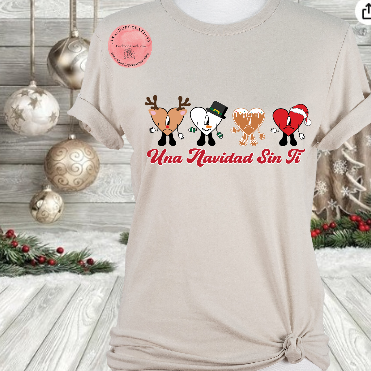 Bad Bunny Una Navidad sin ti - Festive Christmas Top Inspired by Album 'Un Verano sin ti'
