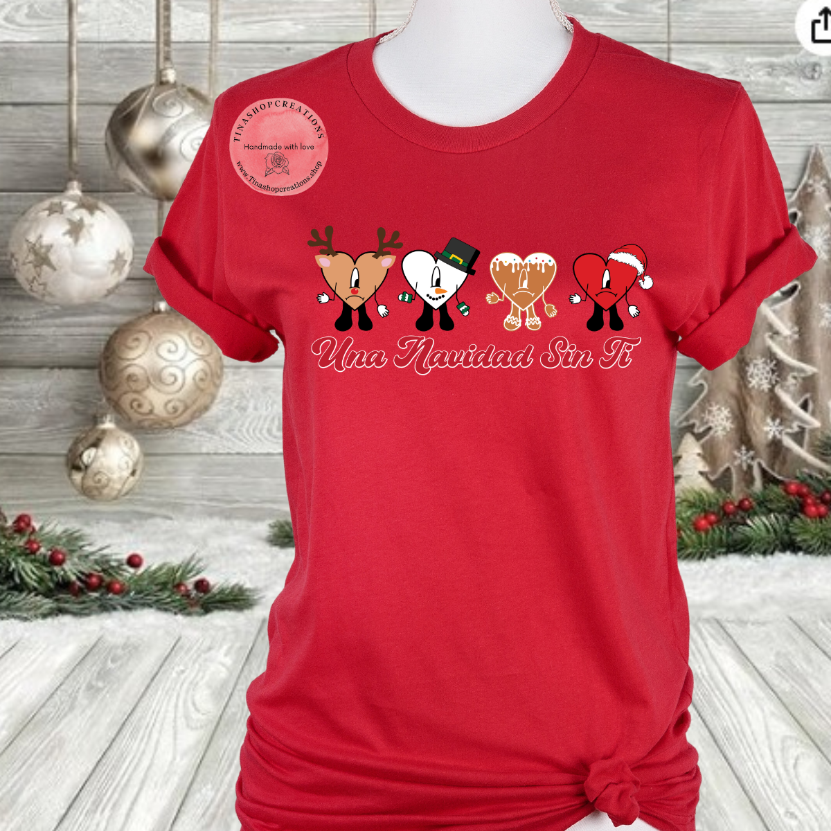 Bad Bunny Una Navidad sin ti - Festive Christmas Top Inspired by Album 'Un Verano sin ti'