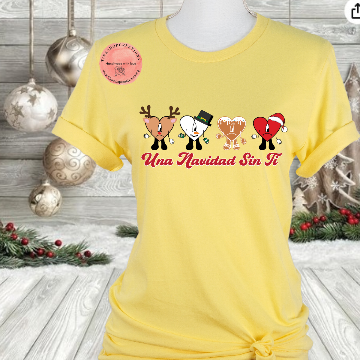 Bad Bunny Una Navidad sin ti - Festive Christmas Top Inspired by Album 'Un Verano sin ti'