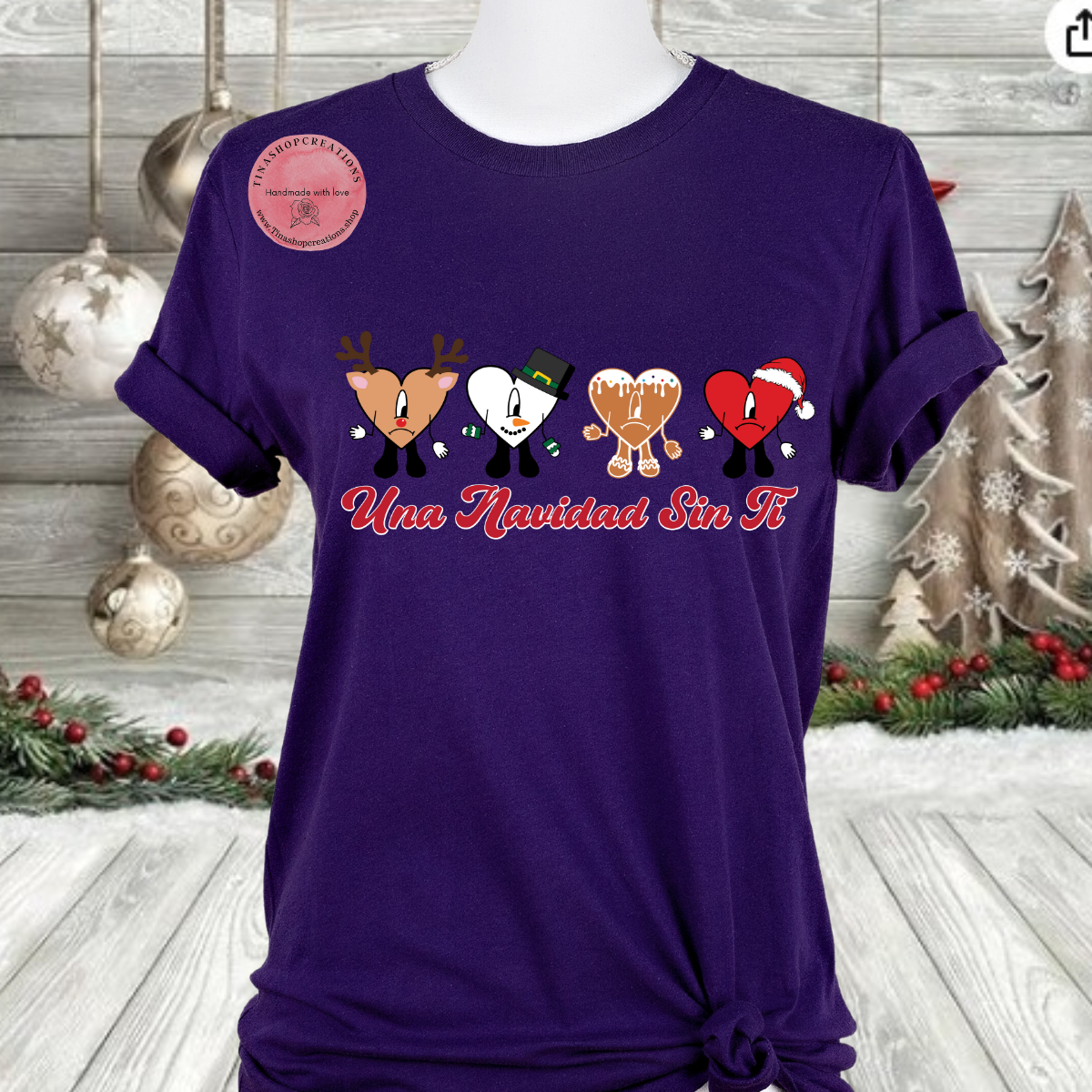 Bad Bunny Una Navidad sin ti - Festive Christmas Top Inspired by Album 'Un Verano sin ti'