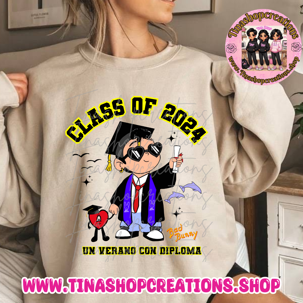 Bad Bunny Inspired Graduation Apparel - Unisex Style, Custom Name & Class Year