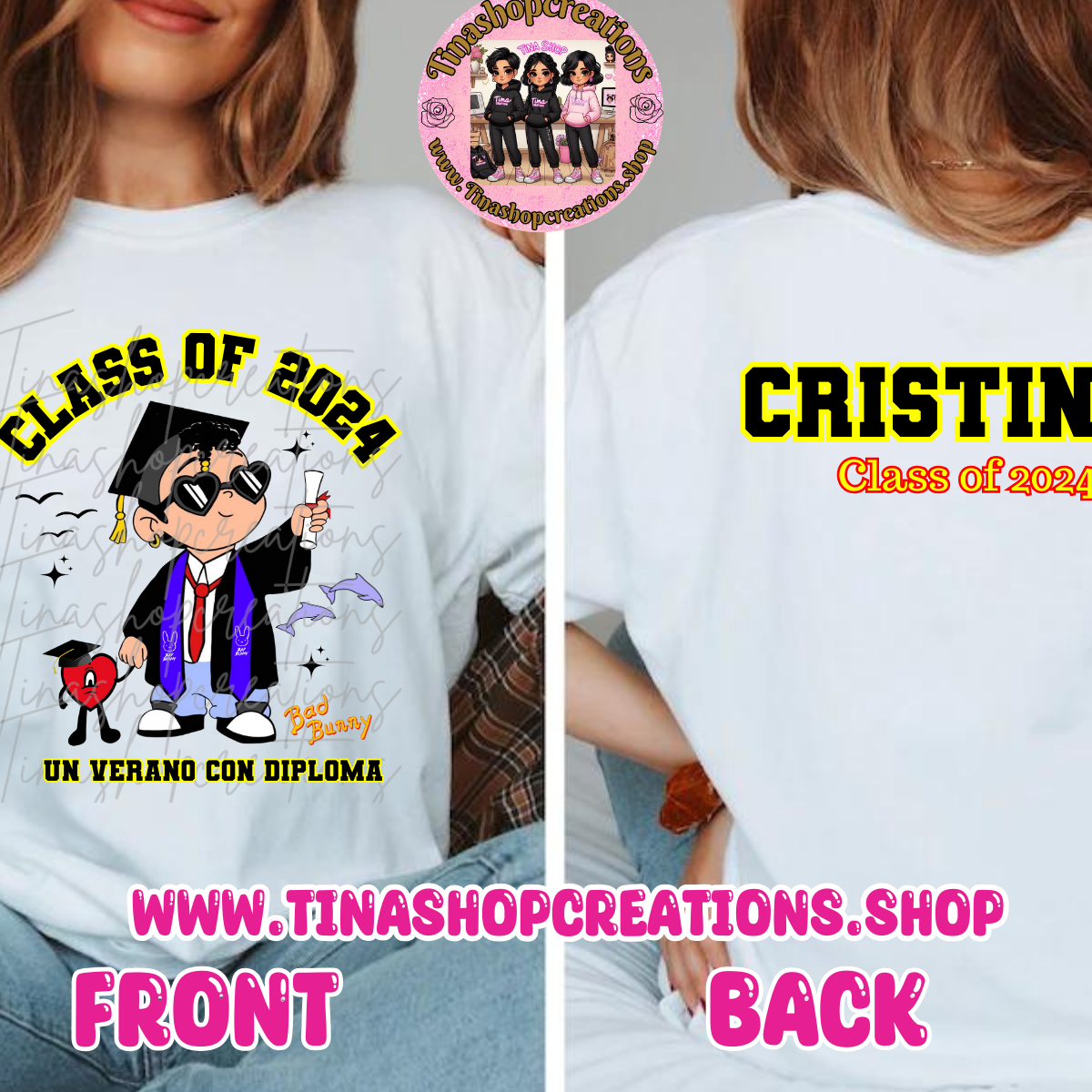 Bad Bunny Inspired Graduation Apparel - Unisex Style, Custom Name & Class Year