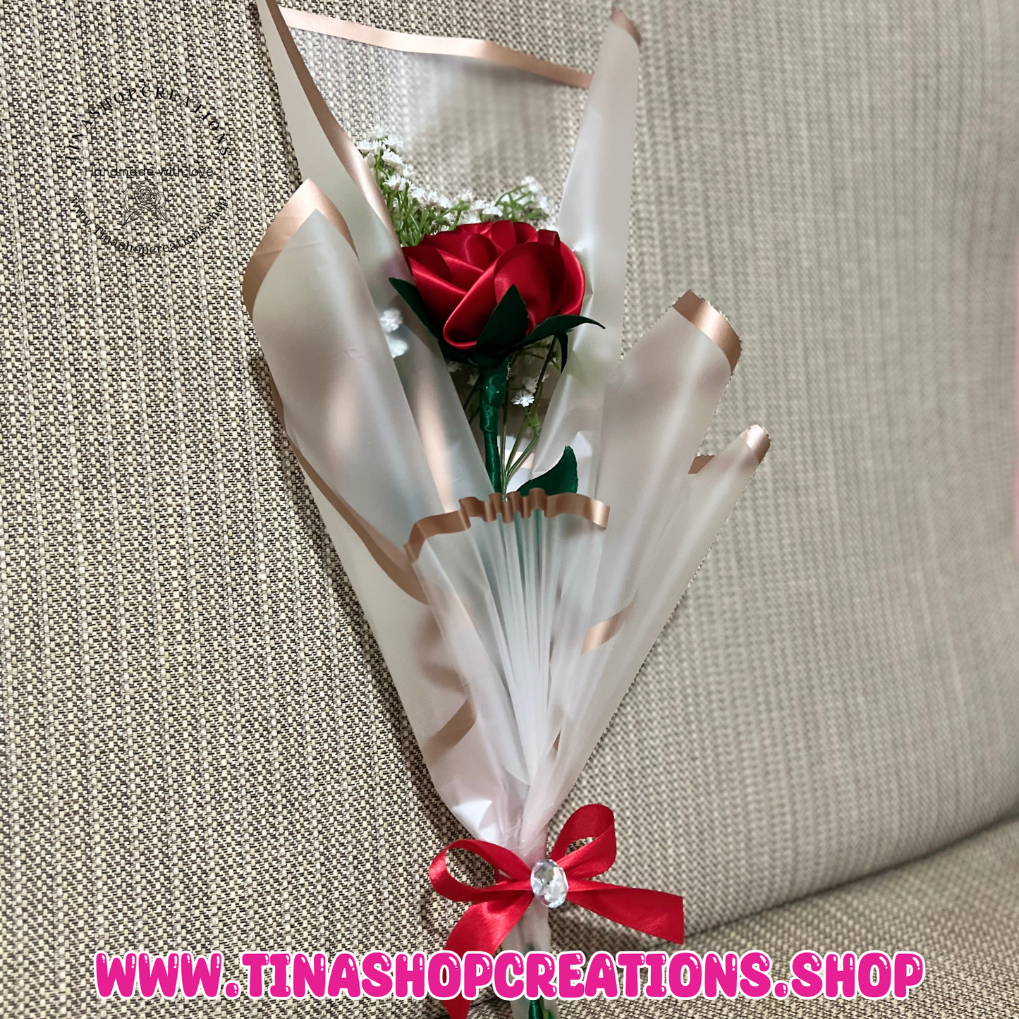 Elegant Satin Eternal Rose