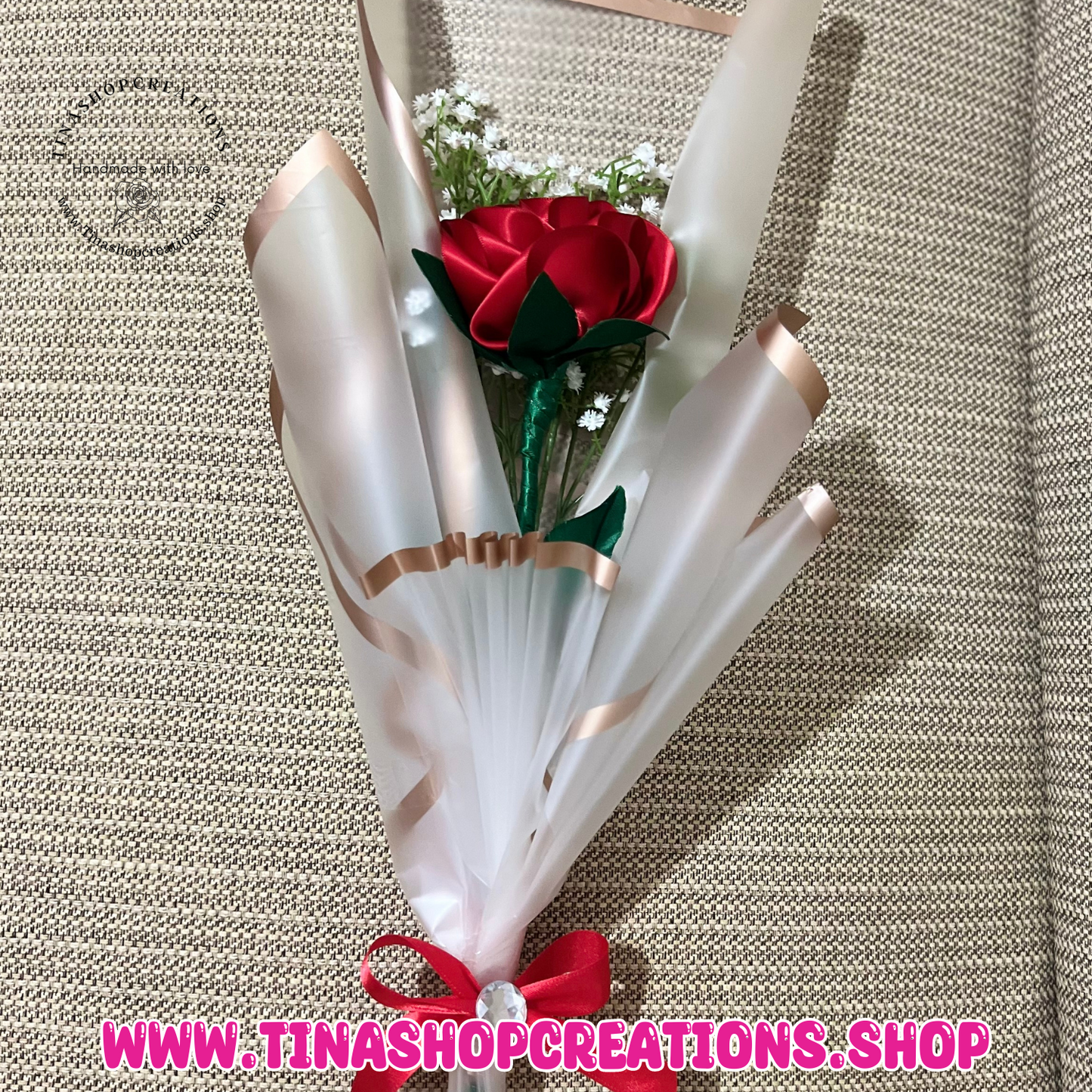 Elegant Satin Eternal Rose