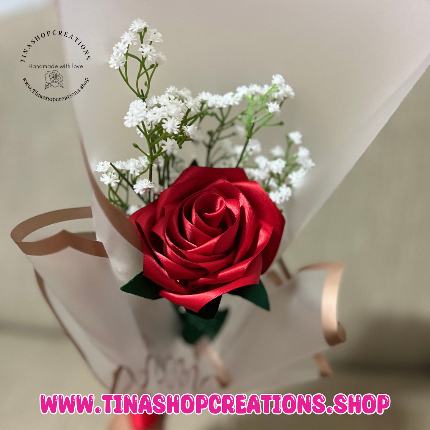 Elegant Satin Eternal Rose