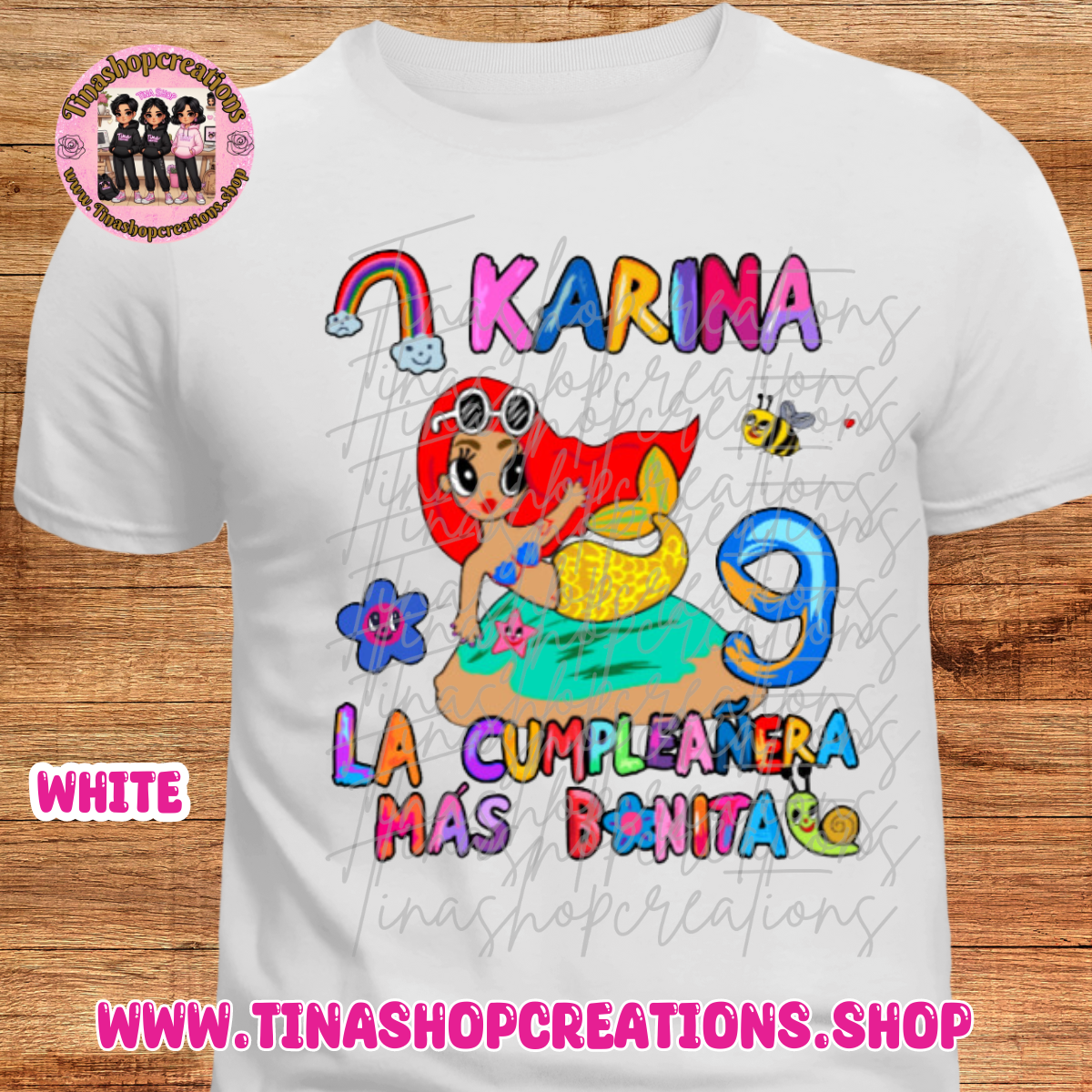 Camisa de cumpleaños de Sirenita inspirada en Karol G