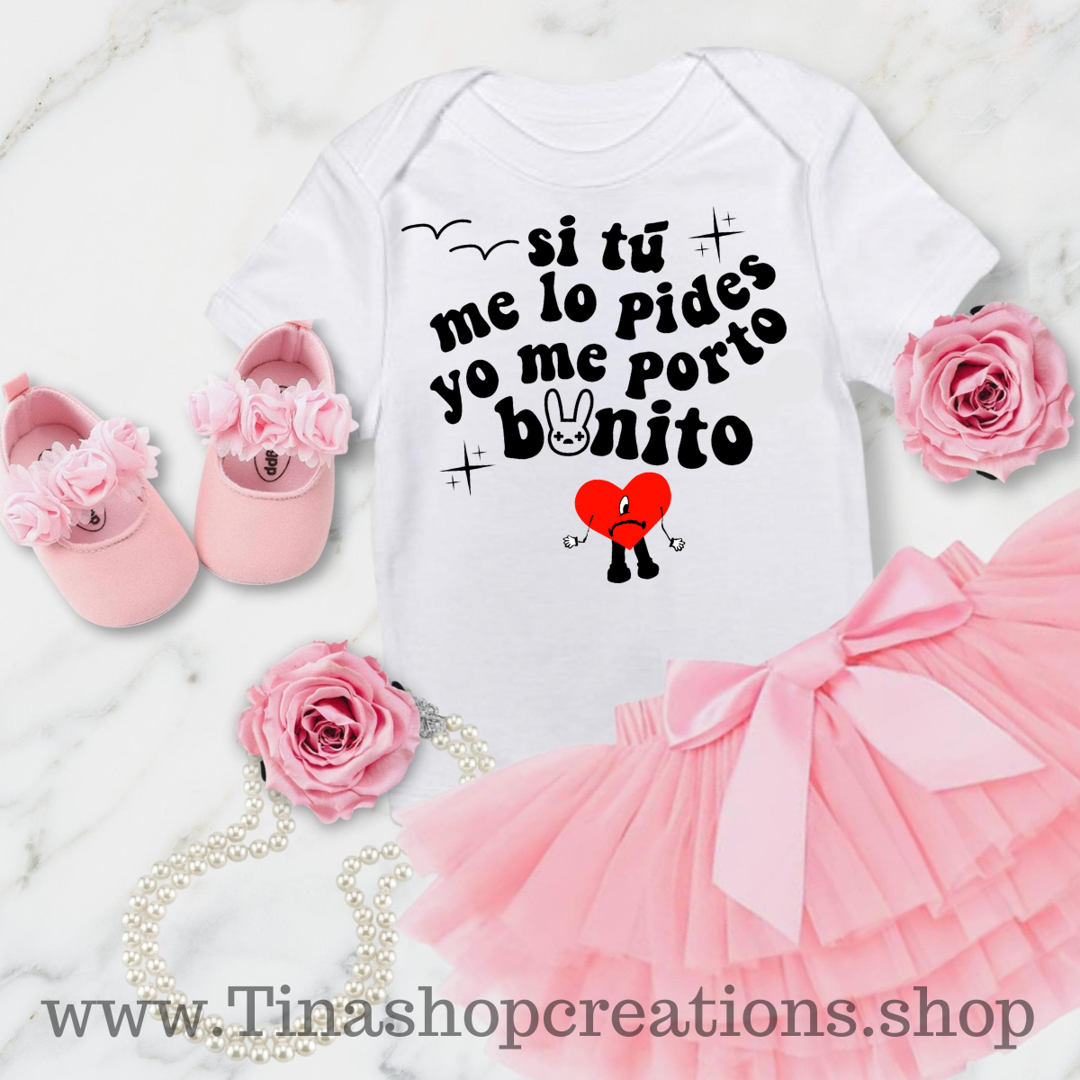 Si Tu me lo pides yo me porto Bonito Baby and Kids Clothes - Inspired by Bad Bunny's Un Verano Sin Ti