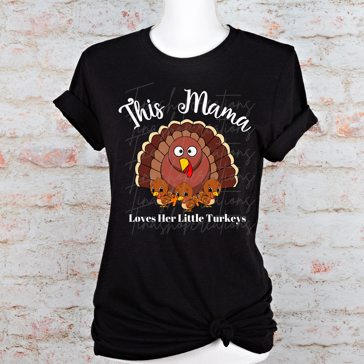 Mercancía personalizada de la temporada de otoño y del Día de Acción de Gracias: ¡muestre su amor por sus pequeños pavos! Personalizar con nombres