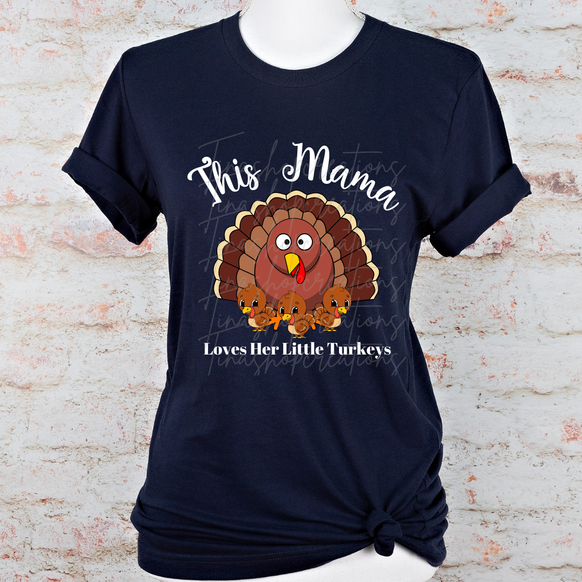 Mercancía personalizada de la temporada de otoño y del Día de Acción de Gracias: ¡muestre su amor por sus pequeños pavos! Personalizar con nombres