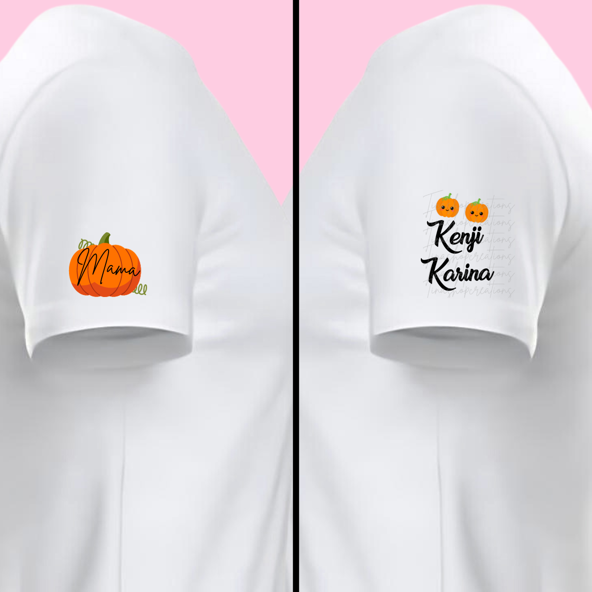 Personalized Mama Pumpkin Fall Design - Customizable with Kids' Names - T-shirt, Sweatshirt, Hoodie