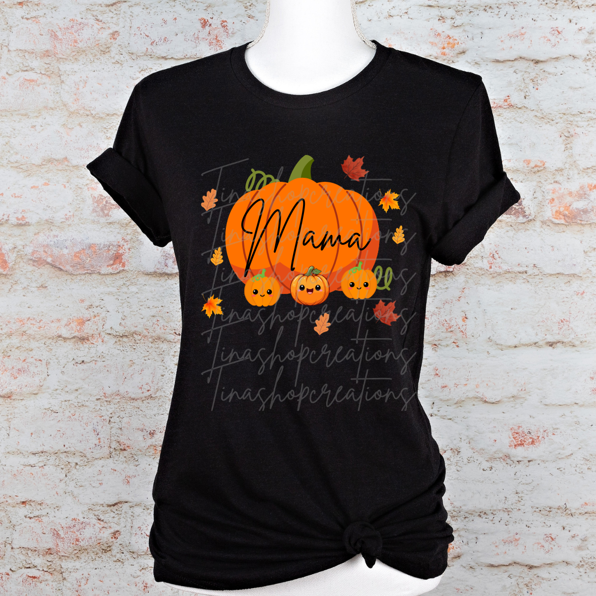 Personalized Mama Pumpkin Fall Design - Customizable with Kids' Names - T-shirt, Sweatshirt, Hoodie