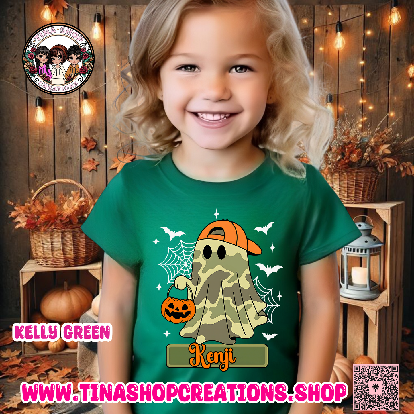 Personalized Camo Ghost Halloween Shirt