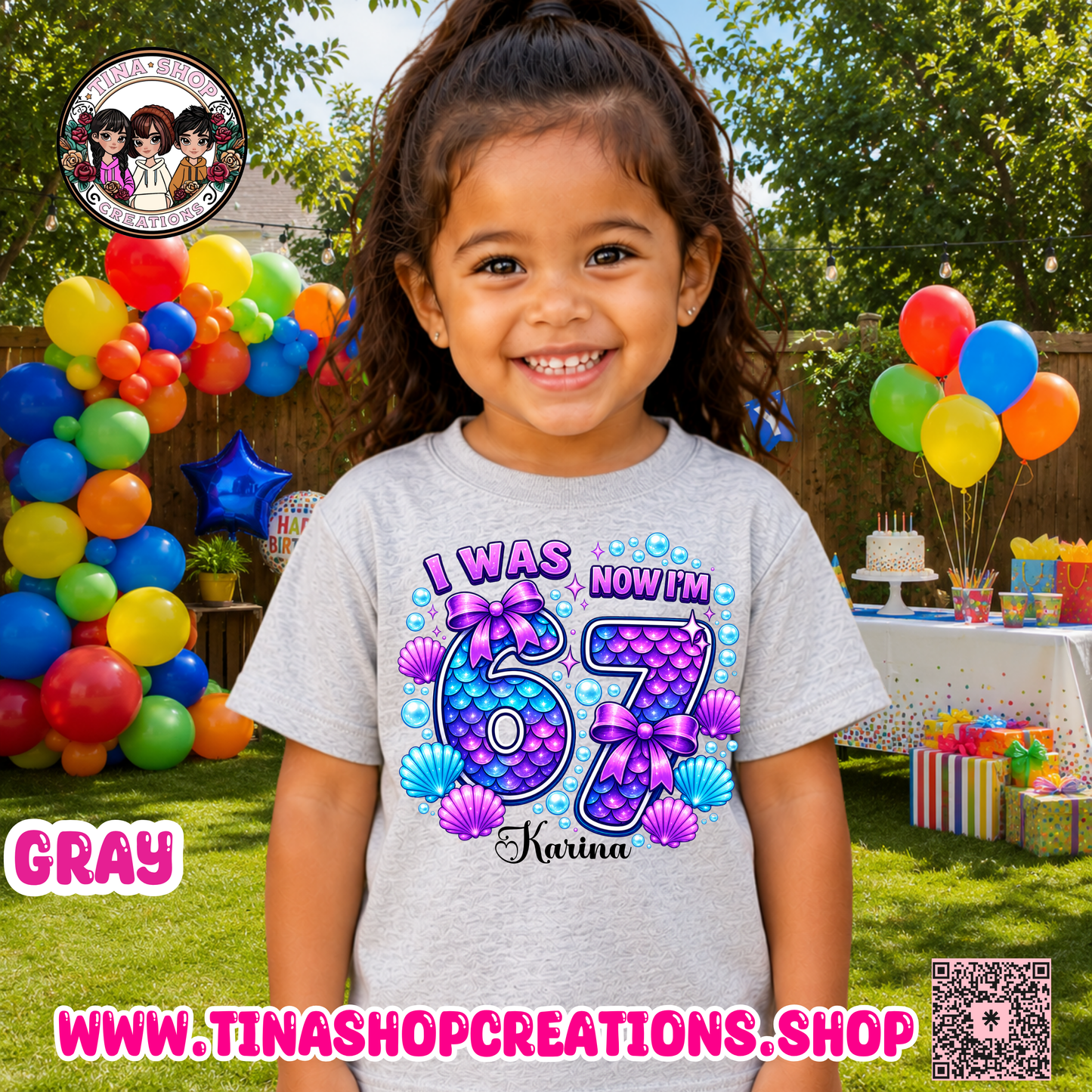 Mermaid 67 Birthday Shirt Girl