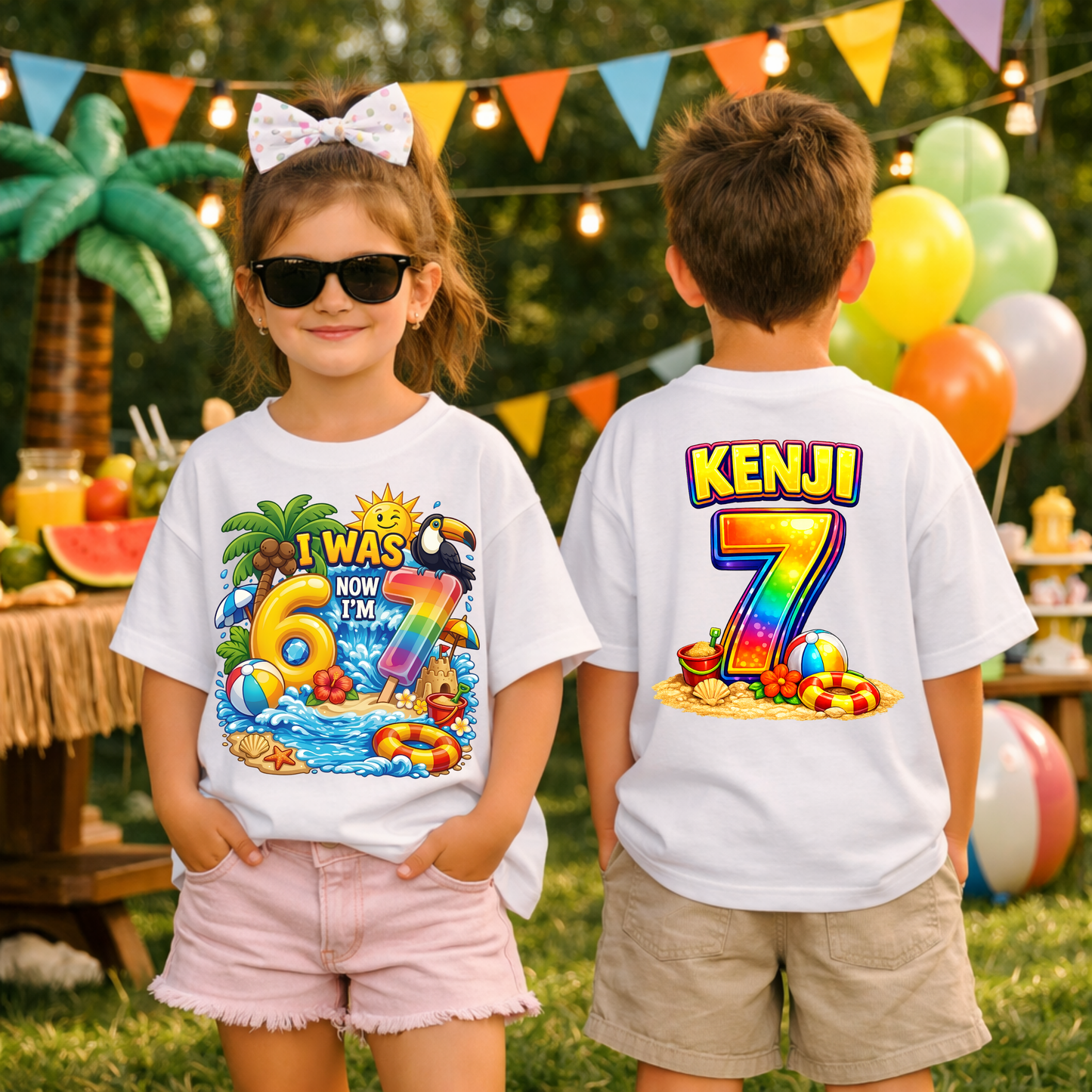 Custom Summer 6 7 Birthday Shirt
