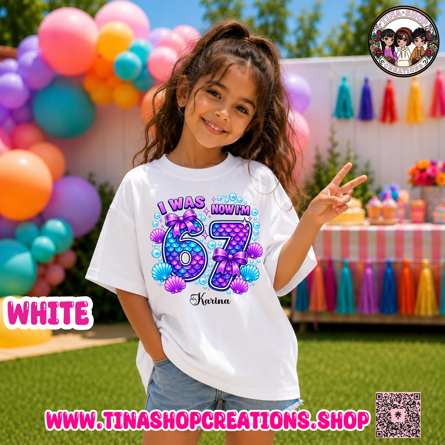 Mermaid 67 Birthday Shirt Girl