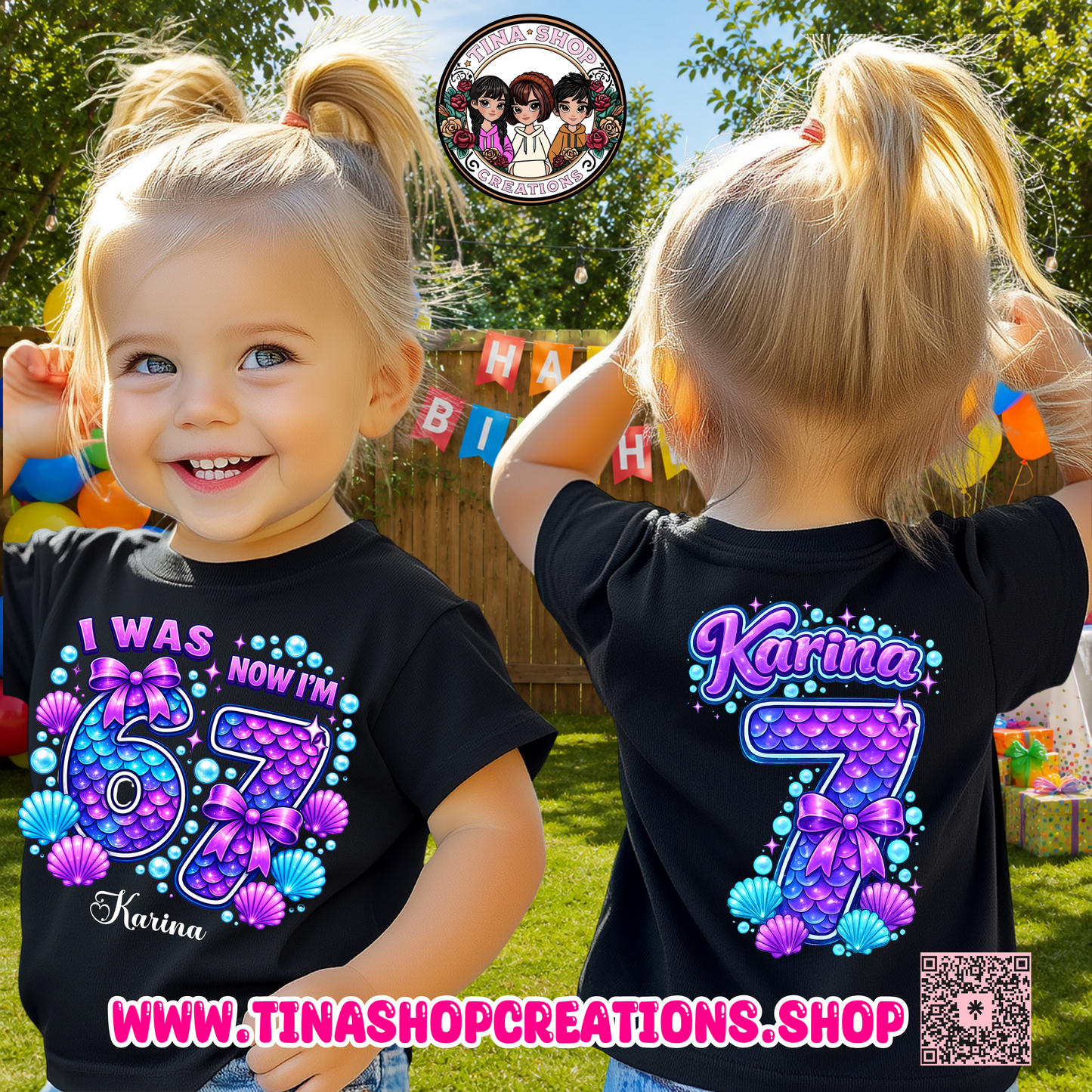 Mermaid 67 Birthday Shirt Girl