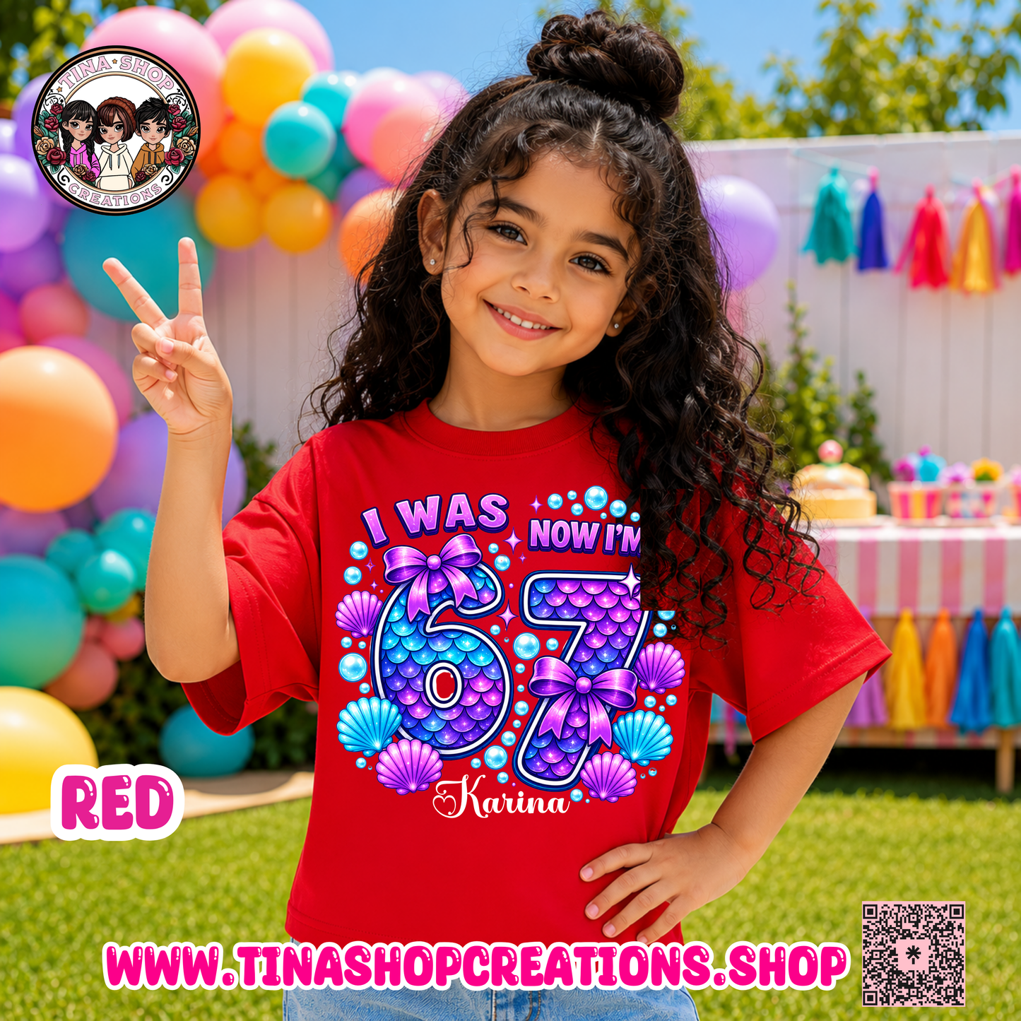 Mermaid 67 Birthday Shirt Girl