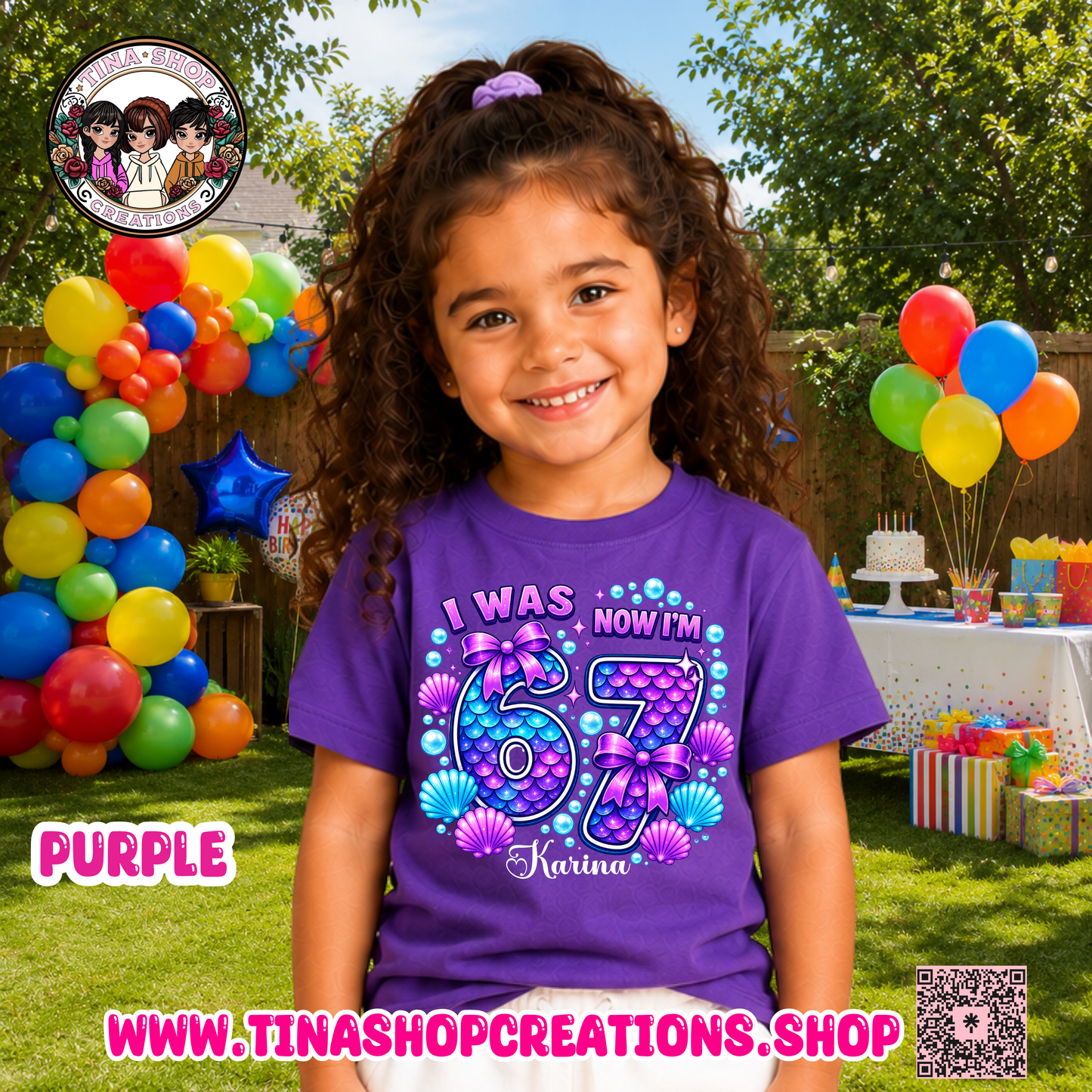 Mermaid 67 Birthday Shirt Girl