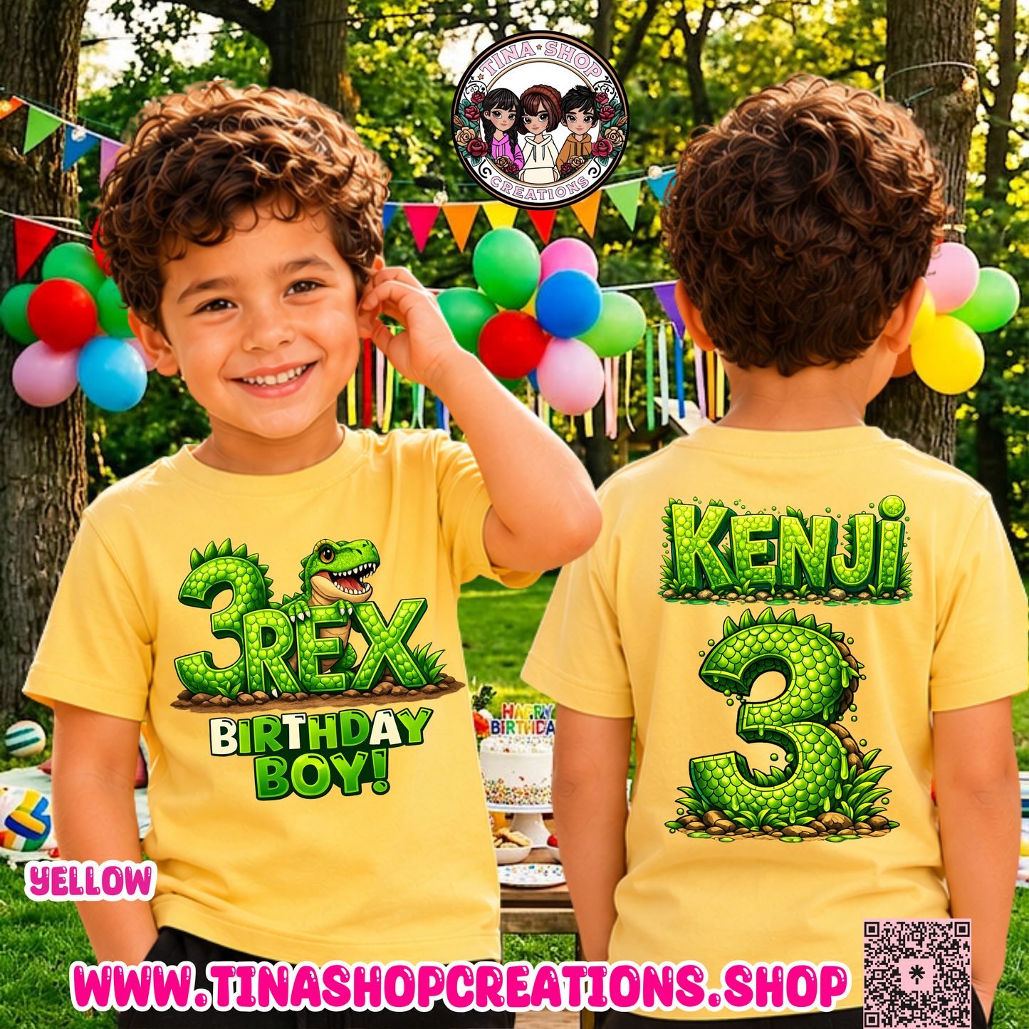 Camisa de cumpleaños 3 Rex